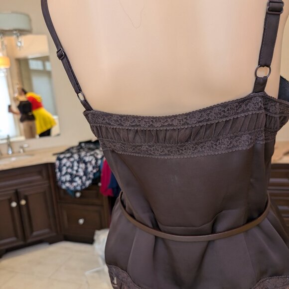Ann Taylor LOFT Brown Tank with a Belt Size 6P - Picture 3 of 5